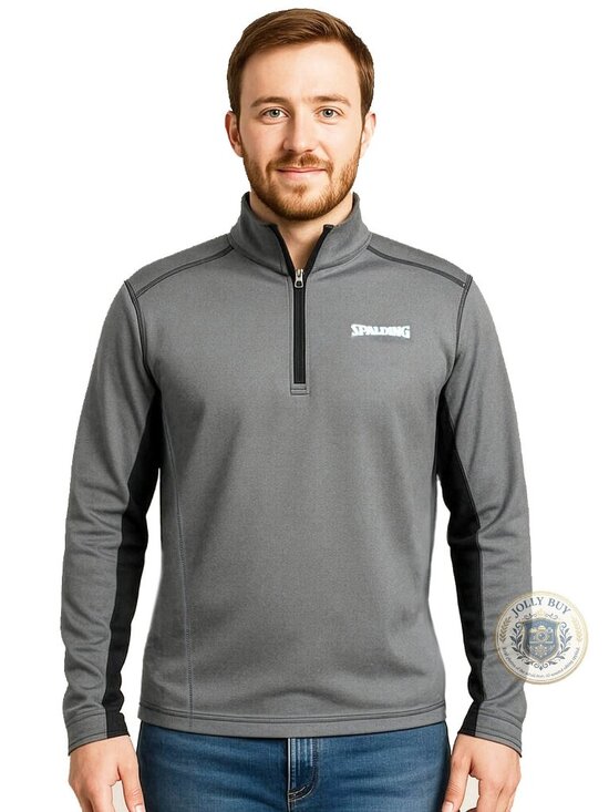 Spalding Other - Spalding Men’s Fleece Sweater Intensity Gray Pullover Top Long Sleeve Size S NEW